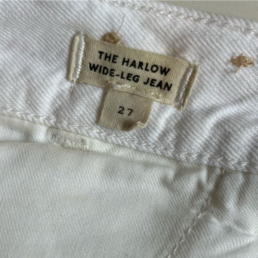 Madewell High Waist White Wide Leg Crop Jeans Size 27T - Picture 3 of 9